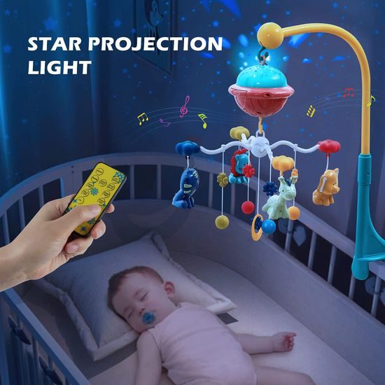 Kolotoč nad postieľku s projektorom a diaľkovým ovládaním Bed Bell