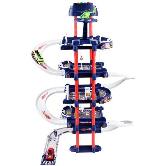 Parkovací garáž s výtahem na baterie, autíčky a hrací podložkou City Garage