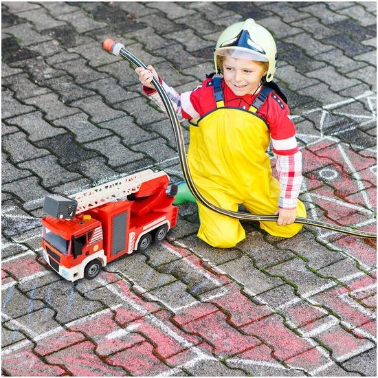 Šroubovací požární auto v kufříku se světly a zvuky Fire Truck