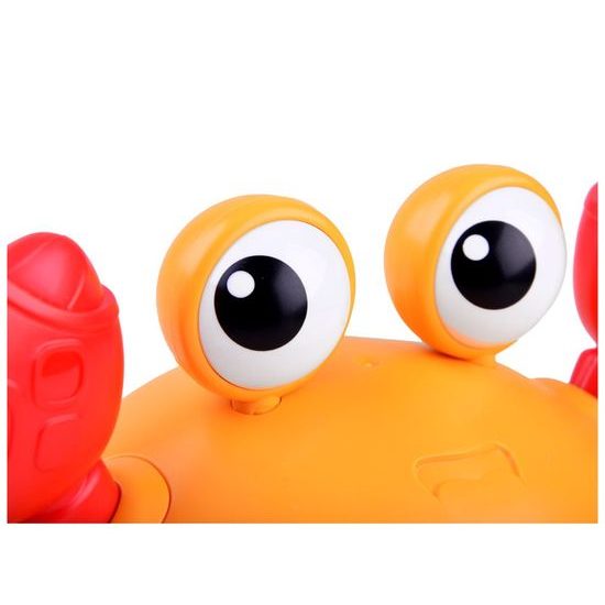 Natahovací pohyblivý krab hračka pro nejmenší Cute Crab - oranžový