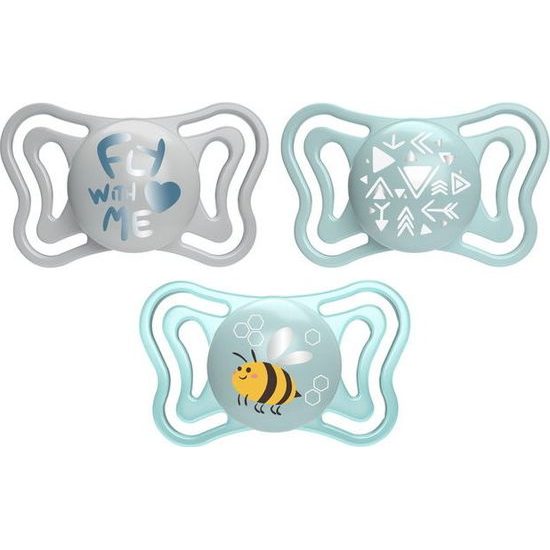 Silikonový dudlík Physio Light 2m, 2ks modrý