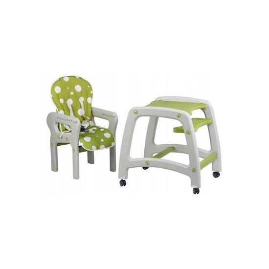 Ecotoys jídelní židlička s houpačkou 3v1 Green