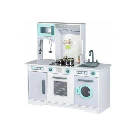Ecotoys velká dřevěná kuchyňka s příslušenstvím