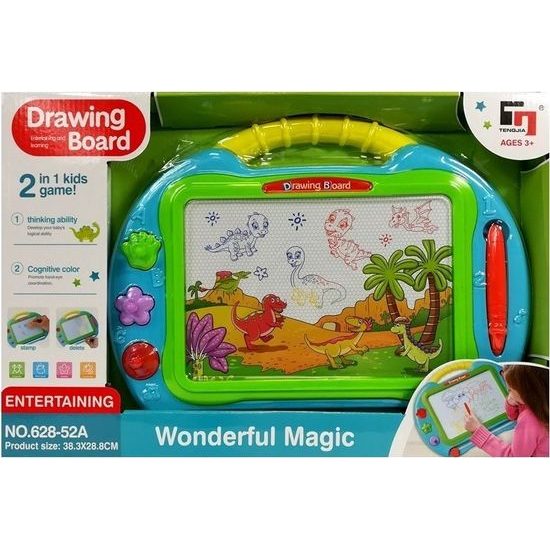 Magnetická kreslící tabulka s doplňky tyrkysová