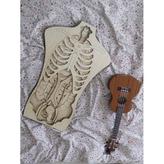 Telo - anatómia - edukatívne drevené puzzle - ČESKÁ VERZIA