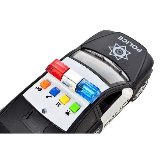 Policejní auto se světly a zvuky City Rescue 1:16 černé