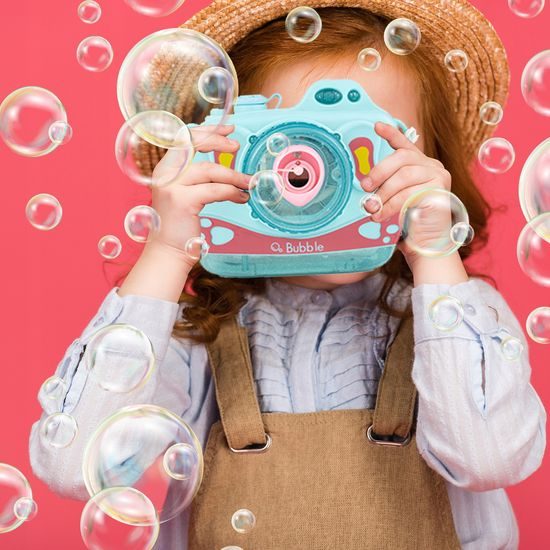 Bublifuk na baterie fotoaparát Bubble Cam modrý