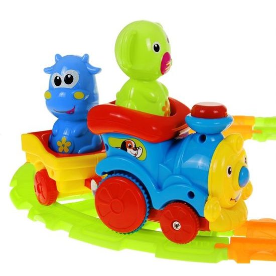 Veselý vláček pro nejmenší se světly a zvuky Dudu Train