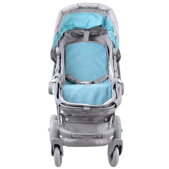 Kočárek pro panenky 4v1 kombinovaný Alice 4543 tyrkysový