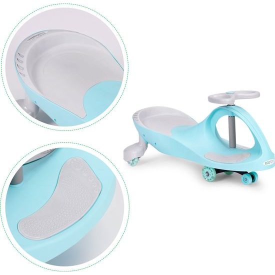 Ecotoys gravitační odrážedlo se svítícími koly Spinner - modré