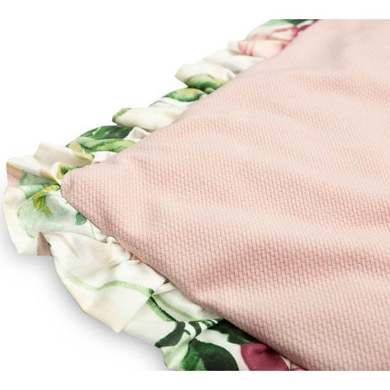 Sada do kočárku Sensillo Velvet s volánky - magnolie růžová