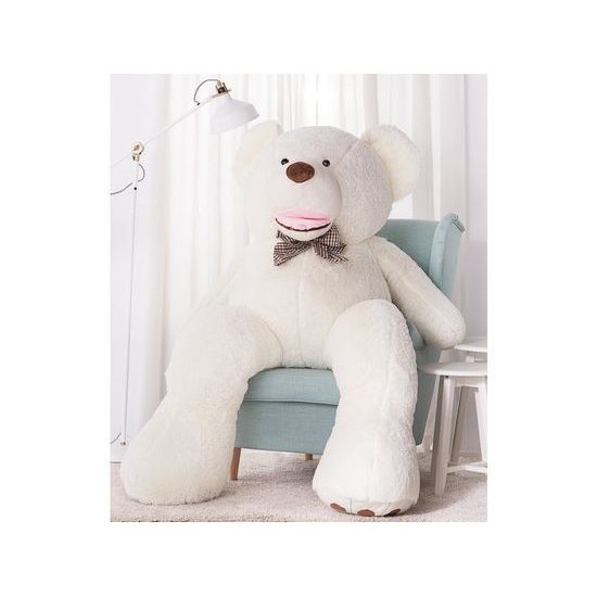 Plyšový medvěd Maty 190 cm XXL bílý