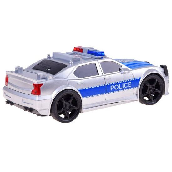 Policejní auto na setrvačník se světly a zvuky City Service 1:20 stříbrné