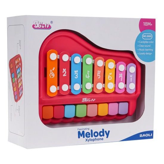 Cimbálky pro nejmenší Melody Piano - červené