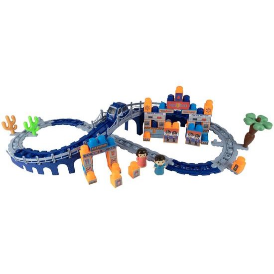 Policajná vláčikodráha so svetlom a zvukom Police Trail 65 súčasťí