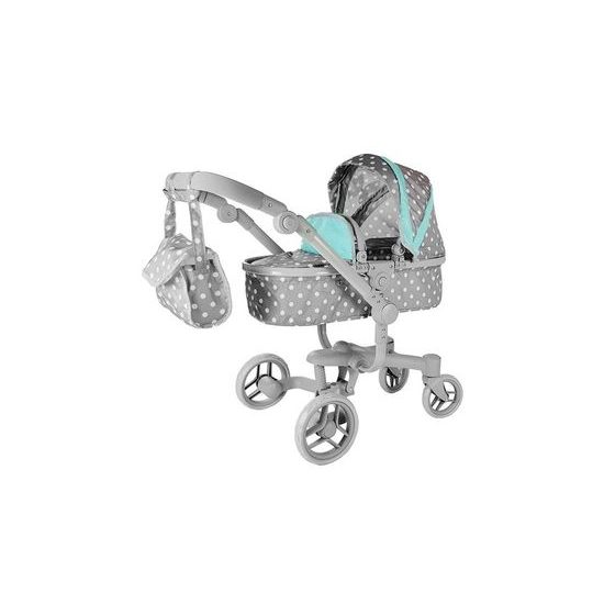 Alice velký kočárek pro panenky Moderno 5294 šedo-mentolový