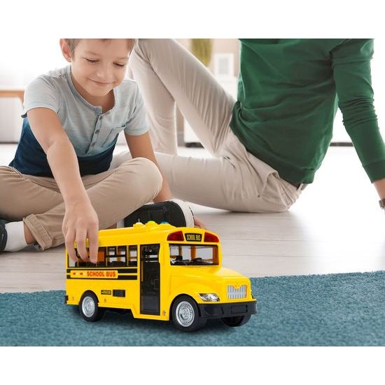 Dětský autobus se světlem a zvuky School Bus 1:20
