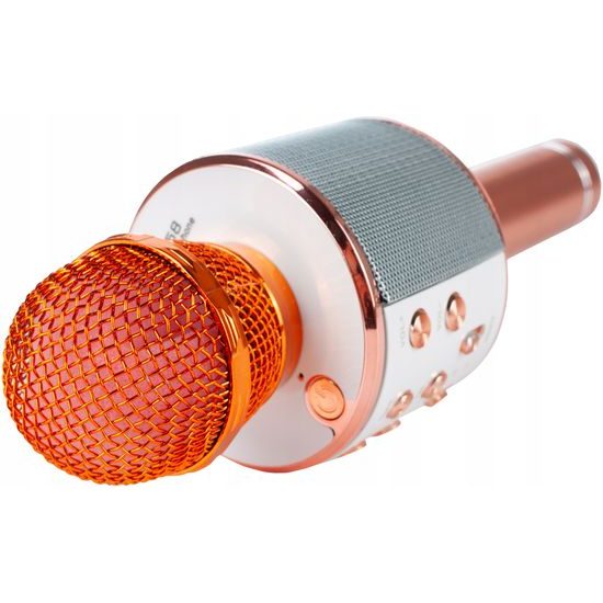 Bezdrátový karaoke mikrofon Hifi Speaker Rose Gold