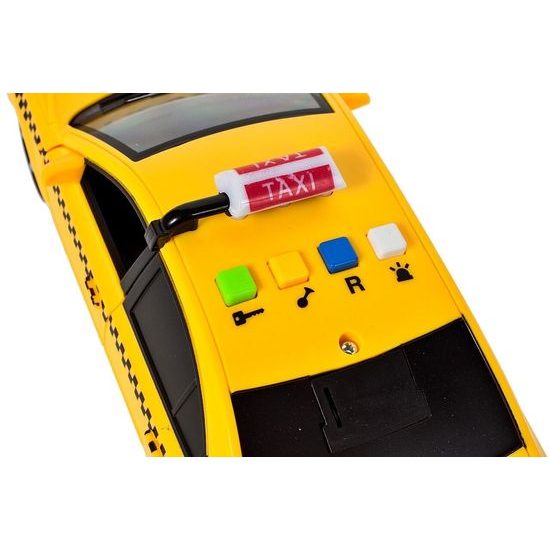 Taxikářské auto na setrvačník se zvuky City Service 1:16