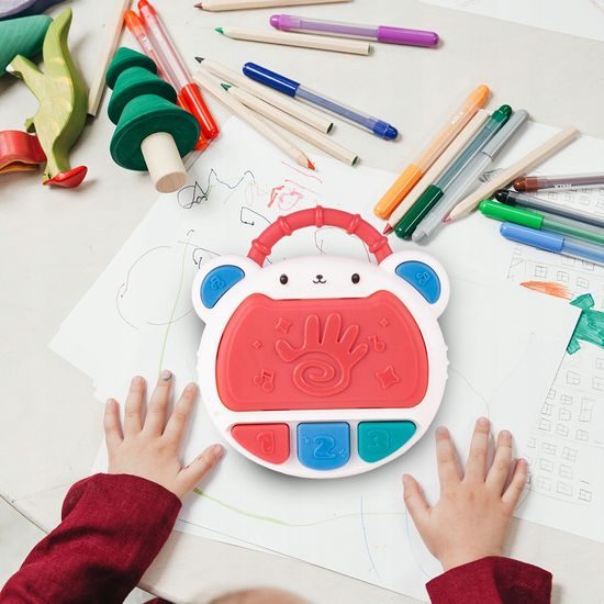 Interaktivní bubínek se zvuky a světly Myška růžová