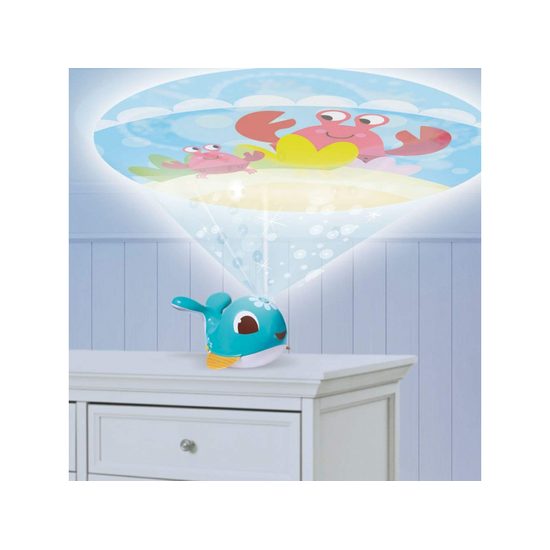 Tiny Love cestovní projektor Cody velryba modrá