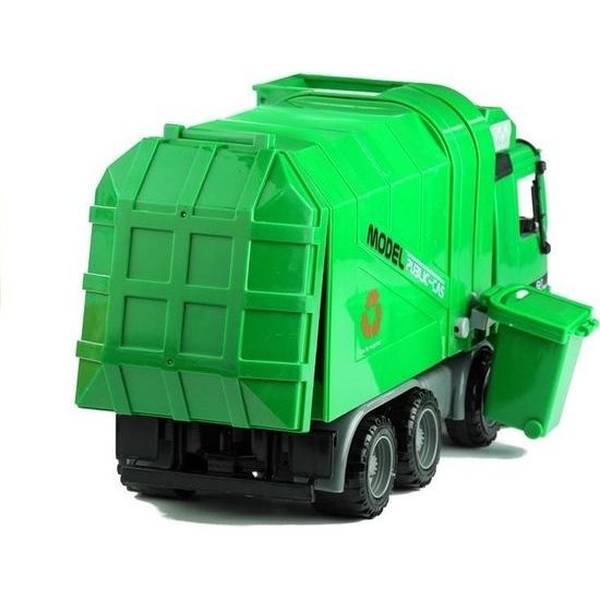 Velký popelářský vůz zelený