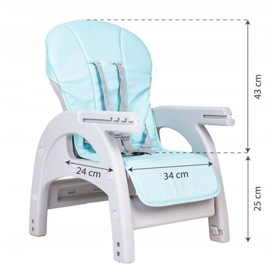 Ecotoys jídelní židlička 3v1 se stolečkem Slon