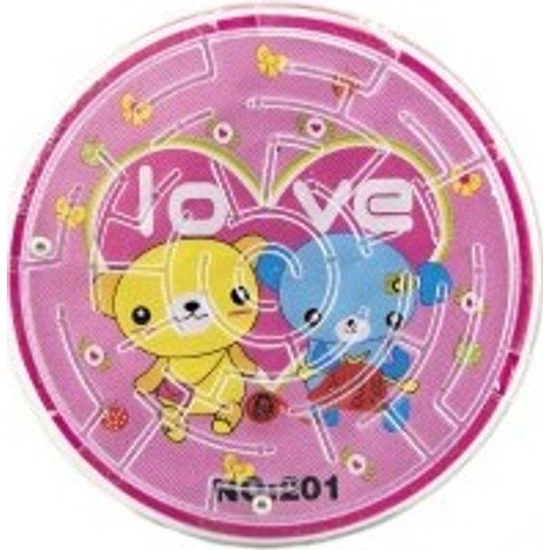 Bludiště hlavolam s kuličkou - mix 6 barev