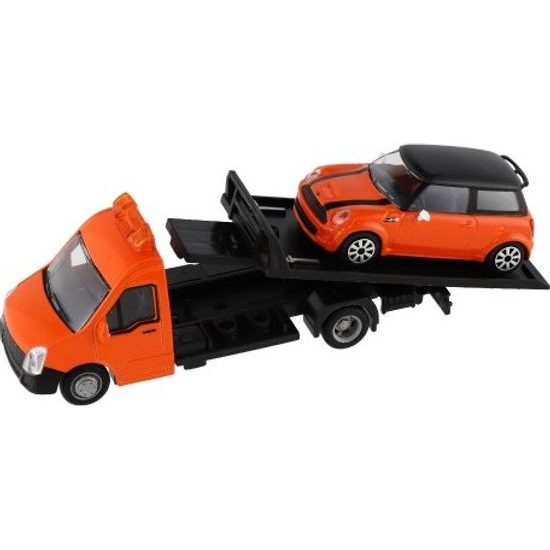 Auto/kamion Bburago odtahovka + auto - mix 6 barev