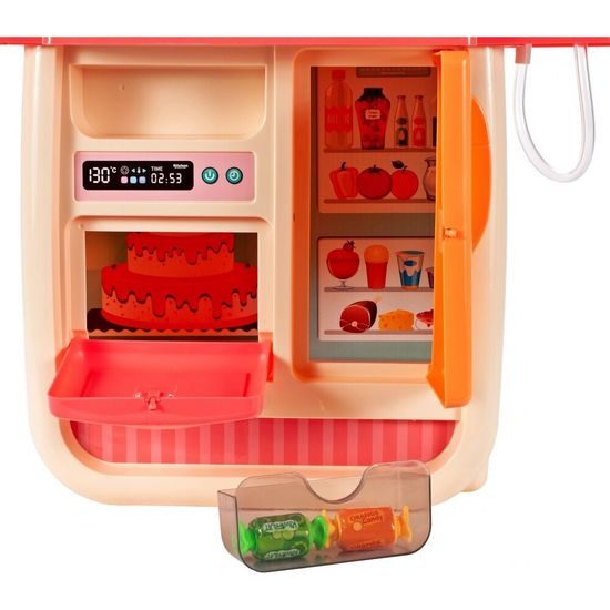 Detská kuchynka so zvukmi a parou Home Kitchen - ružová