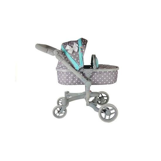 Alice velký kočárek pro panenky Moderno 5294 šedo-mentolový
