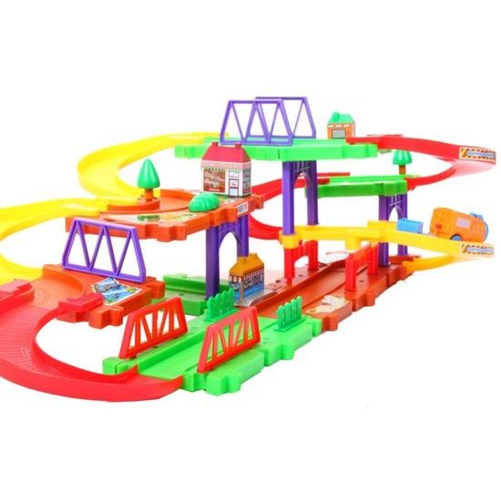 Parkovací garáž s lokomotivou na baterie Puzzle Parking