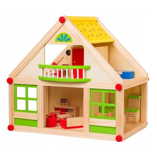 Doris dřevěný domeček pro panenky s balkónem