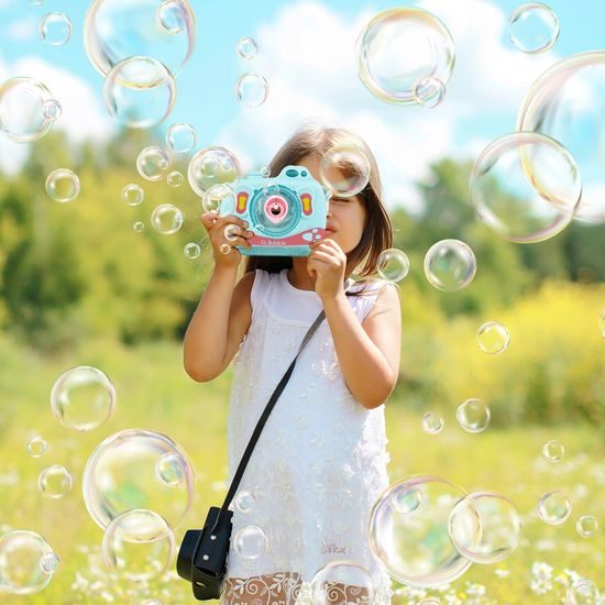 Bublifuk na baterie fotoaparát Bubble Cam modrý