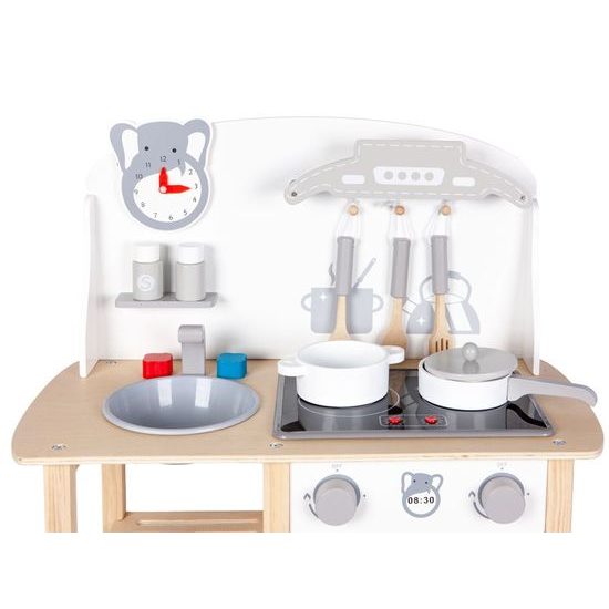 Ecotoys dětská dřevěná kuchyňka s LED efekty