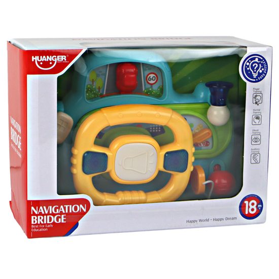 Haunger interaktivní volant se světly a zvuky Navigation Bridge oranžový