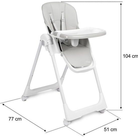Dětská jídelní židlička Megalo light grey