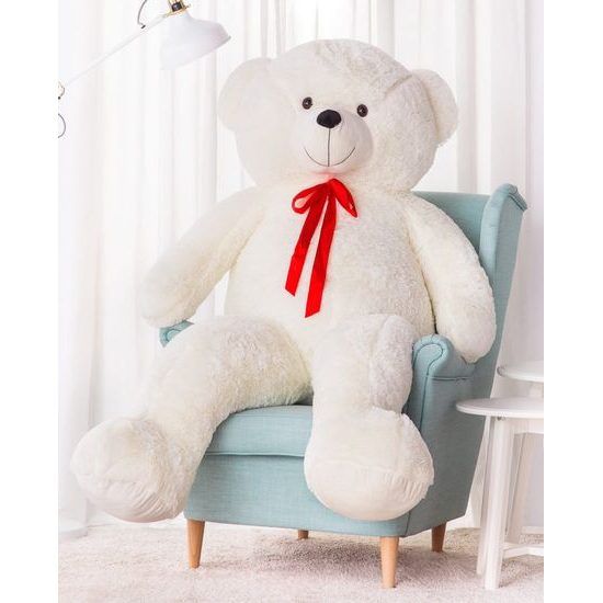 Plyšový medvěd Hugo 180 cm XXL bílý