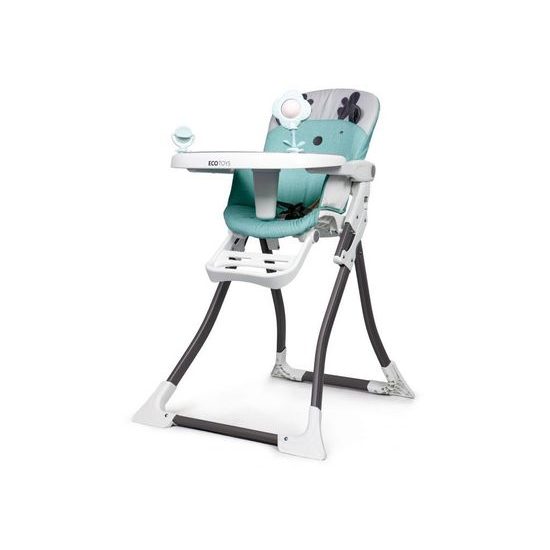 Ecotoys jídelní židlička 2v1 Sobík tyrkysová