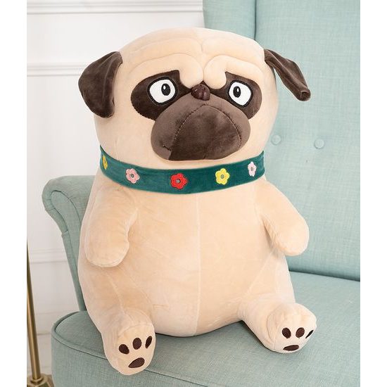 Plyšový pejsek Mops Maxík 50 cm