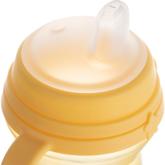 CANPOL babies Hrneček se silikonovým pítkem FirstCup 250ml žlutý