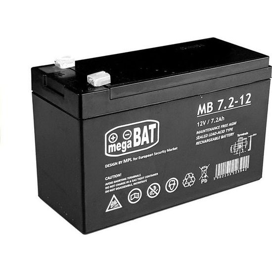 Gelová baterie AGM pro automobily s baterií 12V7,2AH