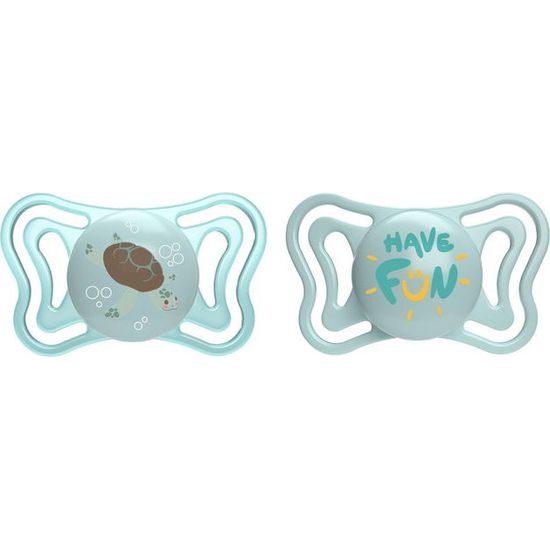 Silikonový dudlík Physio Light 6m, 2ks modrý