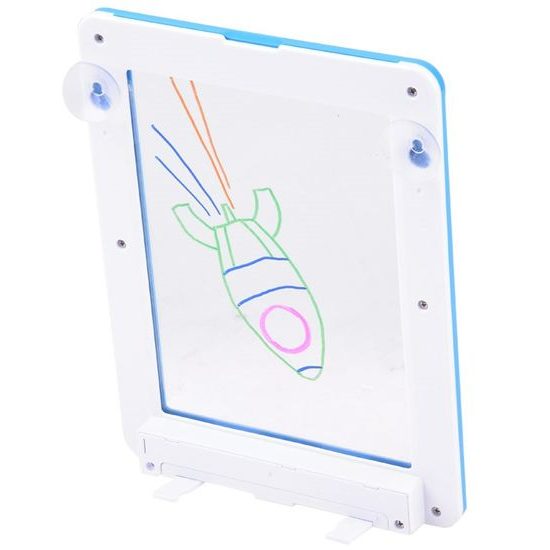 Kreslící LED tabulka s 3D brýlema Glow Drawing modrá