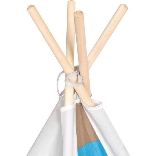 Ecotoys dětský indiánský stan bílo-modrý