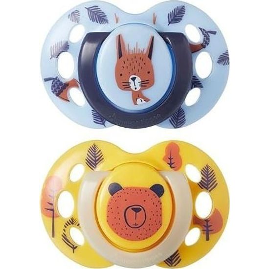 Tommee Tippee Šidítko C2N silikon Fun 2ks 6-18m