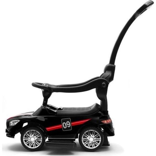 Dětské odrážedlo se zvukem a vodící tyčí Baby Mix RACER černé