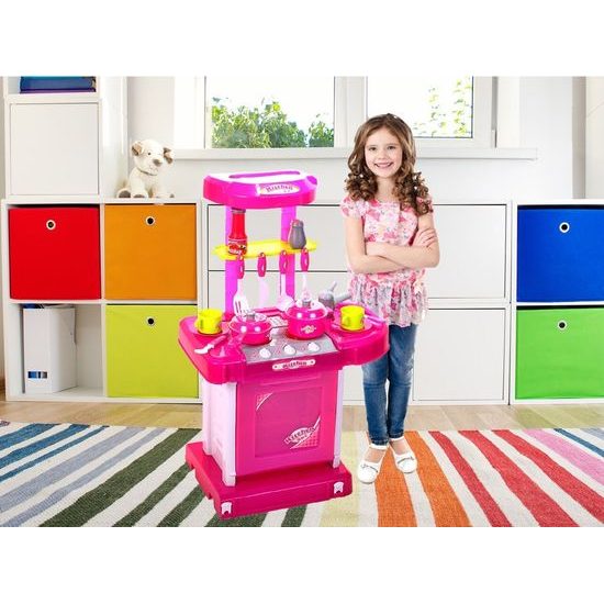 Dětská skládací kuchyňka se zvuky a světlem Pink Gourmet