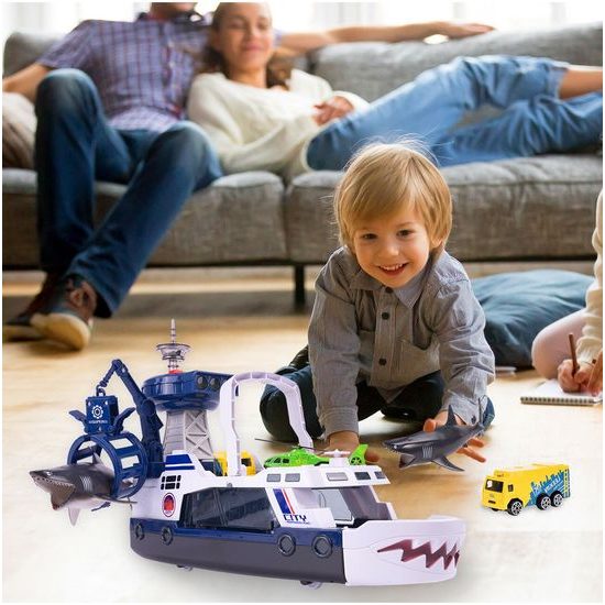 Loď na baterie s příslušenstvím Shark Boat