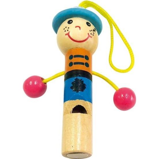 Dřevěná píšťalka panáček s poutkem
